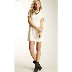 Free People Candy Lace White Scallop Dress Size 4 2231